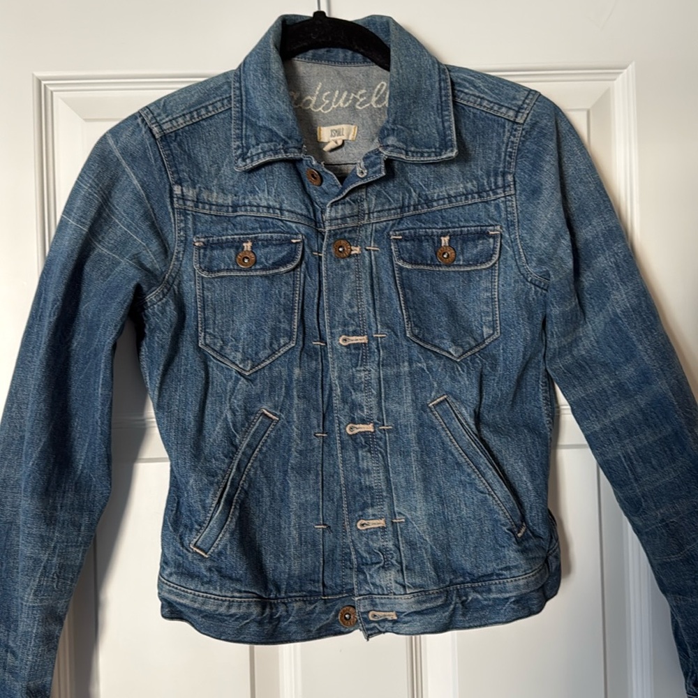 Madewell Jean Jacket Size XS Classic Denim Style 39066 100% Cotton